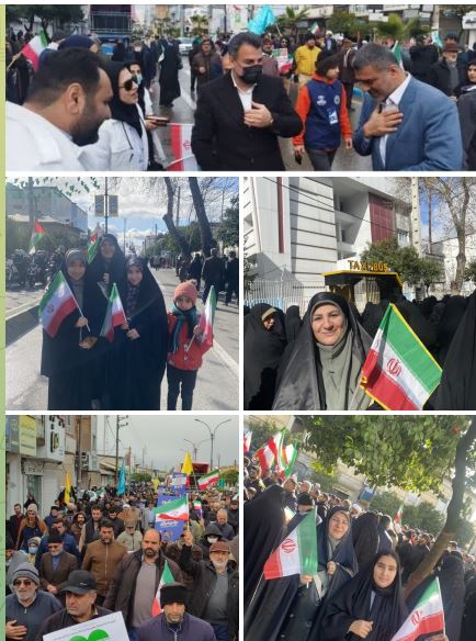 حضور پرشور و حماسی مردم ولایتمدار خطه مبارک فریدونکنار  در راهپیمایی ۲۲ بهمن ۱۴۰۳ و همچنین حضور خانم محمدنیا ریاست تامین اجتماعی فریدونکنار وهمکاران در راهپیمایی و شرکت در جشن شکوهمند انقلاب اسلامی
